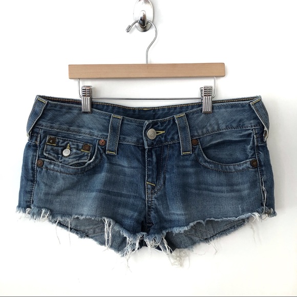True Religion Pants - True Religion Shorts Distressed Booty Shorts 29